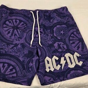 Official AC/DC Purple Swim Trunks Board Shorts L